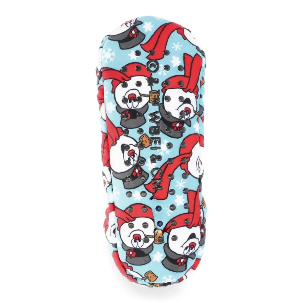 Frosty the Snowman Women's Holiday Fuzzy Babba 3D Slipper Socks Shoe Size 7-9.5